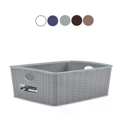 Stefanplast Elegance Cestino Portaoggetti Rettangolare Grigio 36 × 29 × 13 cm