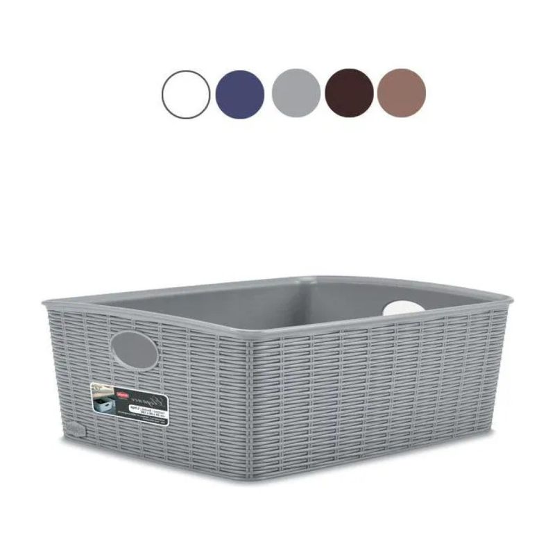 Stefanplast Elegance Cestino Rettangolare Grigio 36 × 29 × 13 cm