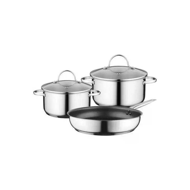 Bosch HEZ9SE030 Set di Pentole in Acciaio Inox, 5 Pezzi