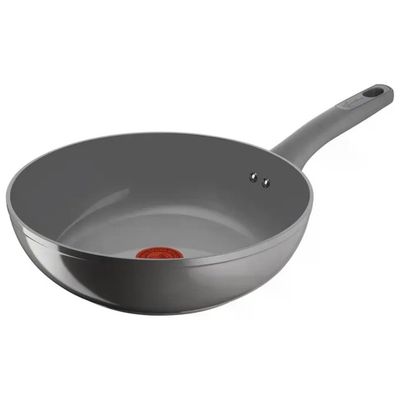 Lagostina Risorsa Wok 28 cm antiaderente in ceramica, induzione, grigio Lagostina Risorsa Wok 28 cm antiaderente in ceramica, induzione, grigio