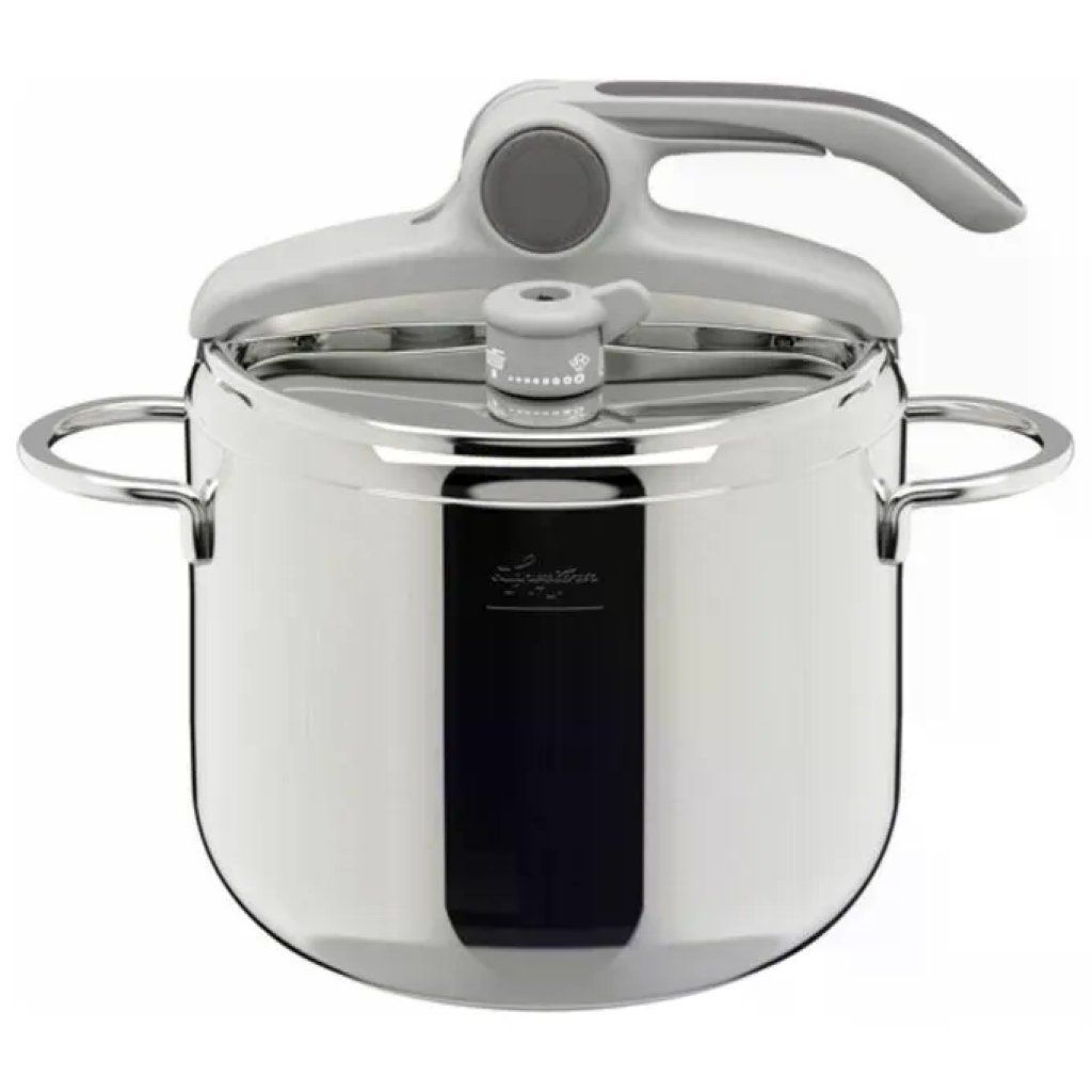 Lagostina 010038010507 Deliziosa Pentola a Pressione 7 L 22 cm Induzione 6 Sistemi Sicurezza colore Acciaio