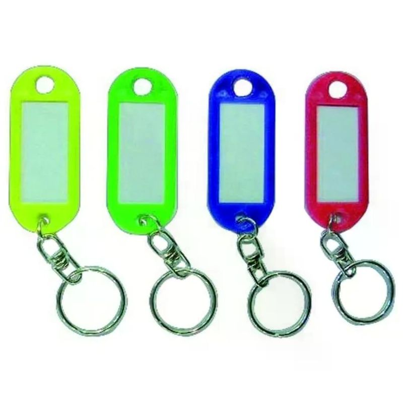 VIGOR-BLINKY VIGOR 26300-30 Targhette Portachiavi Colorate, 200 Pezzi, 5,3 × 2,2 cm