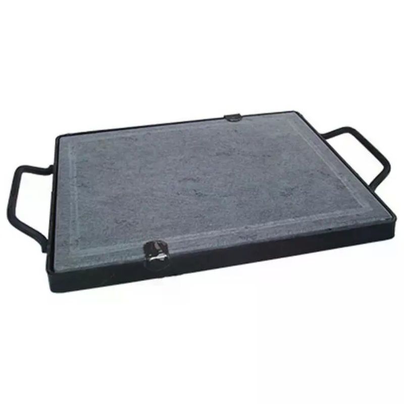 YEPPON Pietra di Cottura in Pietra Lavica 30x40 cm con Telaio in Acciaio YEPPON Pietra di Cottura in Pietra Lavica 30x40 cm con Telaio in Acciaio