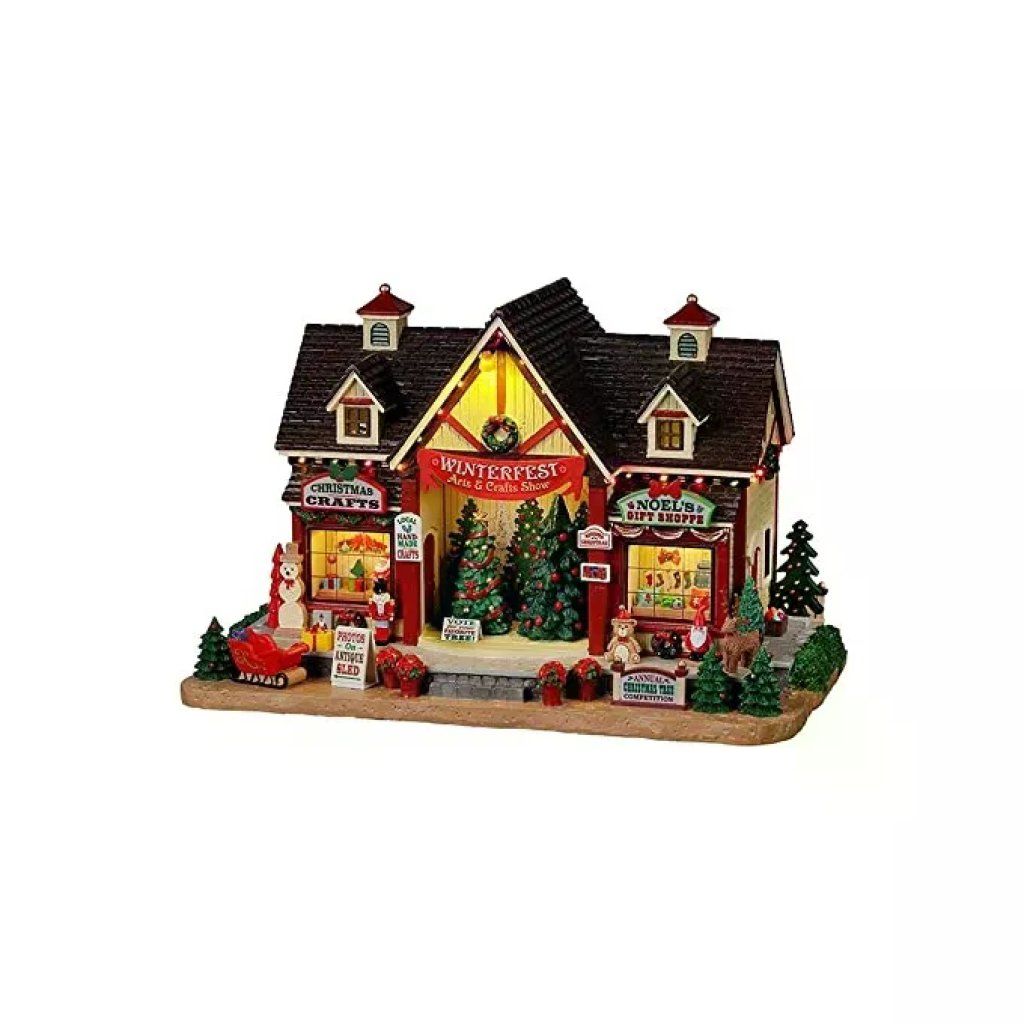 Lemax Winterfest Arts and Crafts Show con adattatore 4,5 V Lemax Winterfest Arts and Crafts Show con adattatore 4,5 V