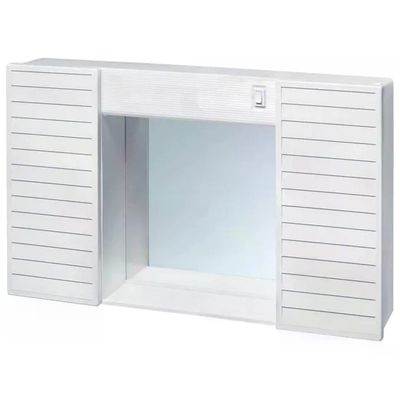 Maryplast Simpaty Mobiletto da Bagno con Specchio e Luce, Bianco, 58 × 37 × 12 cm