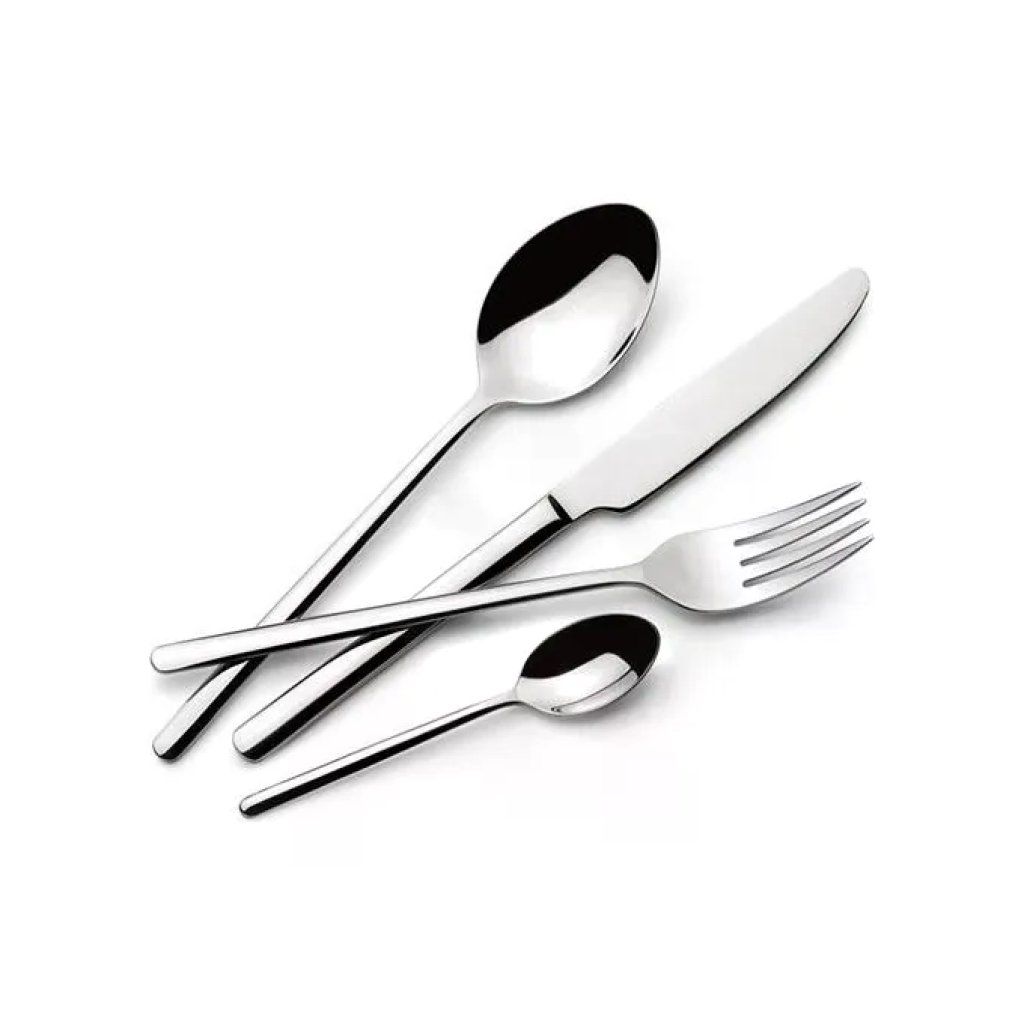 Lagostina Maia Set di Posate 24 Pezzi per 6 Persone, Acciaio Inox 18/10, Finitura a Specchio
