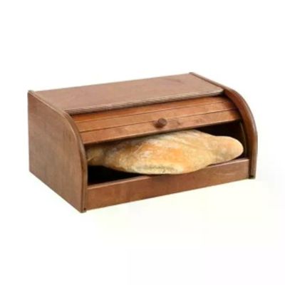 YEPPON Portapane in legno color noce con apertura a serrandina, 39 × 25 × 17 cm YEPPON Portapane in legno color noce con apertura a serrandina, 39 × 25 × 17 cm