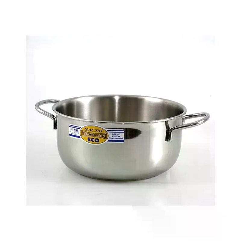 SACIM 205 Eco Casseruola Fonda in Acciaio Inox, 24 cm