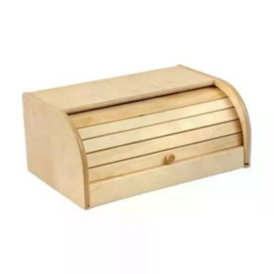 YEPPON Portapane in legno di pino con apertura a serrandina, 39 x 25 x 17 cm YEPPON Portapane in legno di pino con apertura a serrandina, 39 x 25 x 17 cm