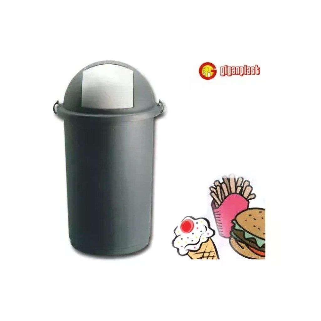 Giganplast 8002942011023 Push Portabox con Coperchio 50 lt Polipropilene colore Grigio Giganplast 8002942011023 Push Portabox con Coperchio 50 lt Polipropilene colore Grigio
