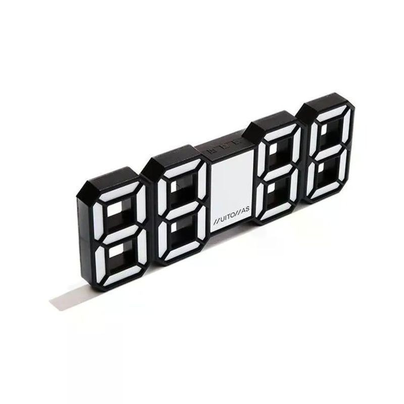Muitomas Sveglia Digitale LED Neon Bianca con Snooze e USB