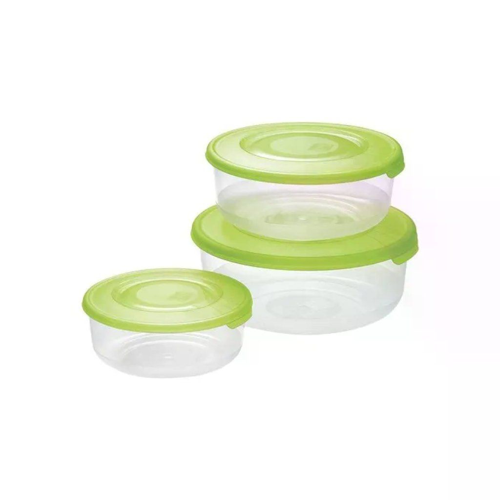 Tontarelli Family Food – Set 3 Contenitori per Alimenti Verde