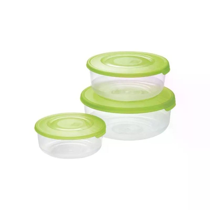 Tontarelli Family Food – Set 3 Contenitori per Alimenti Verde