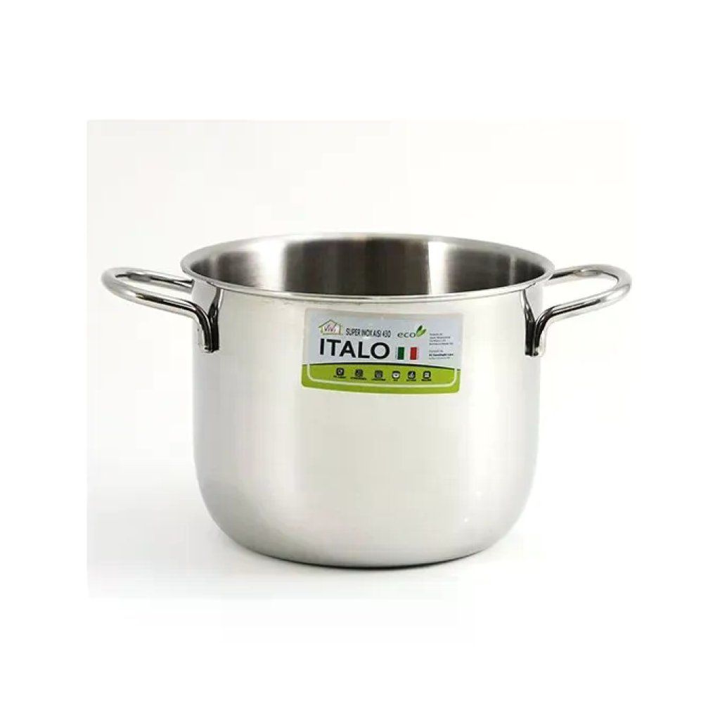 3C CASA Pentola a induzione Italo in acciaio inox, 14 cm, con 2 manici