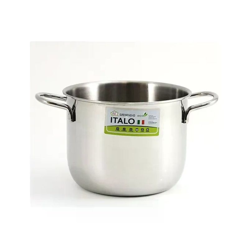 3C CASA Pentola a induzione Italo in acciaio inox, 14 cm, con 2 manici