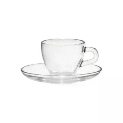 CERVE Brazil Set 6 Tazzine da Caffè in Vetro con Piattino