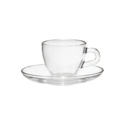 CERVE Brazil Set 6 Tazzine da Caffè in Vetro con Piattini