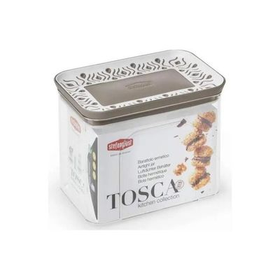 Stefanplast Tosca Palace – Contenitore ermetico per alimenti, 1,2 L, tortora