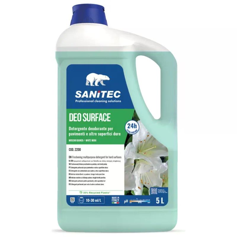Sanitec Deo Surface Muschio Bianco Detergente Profumatore Pavimenti 5 L