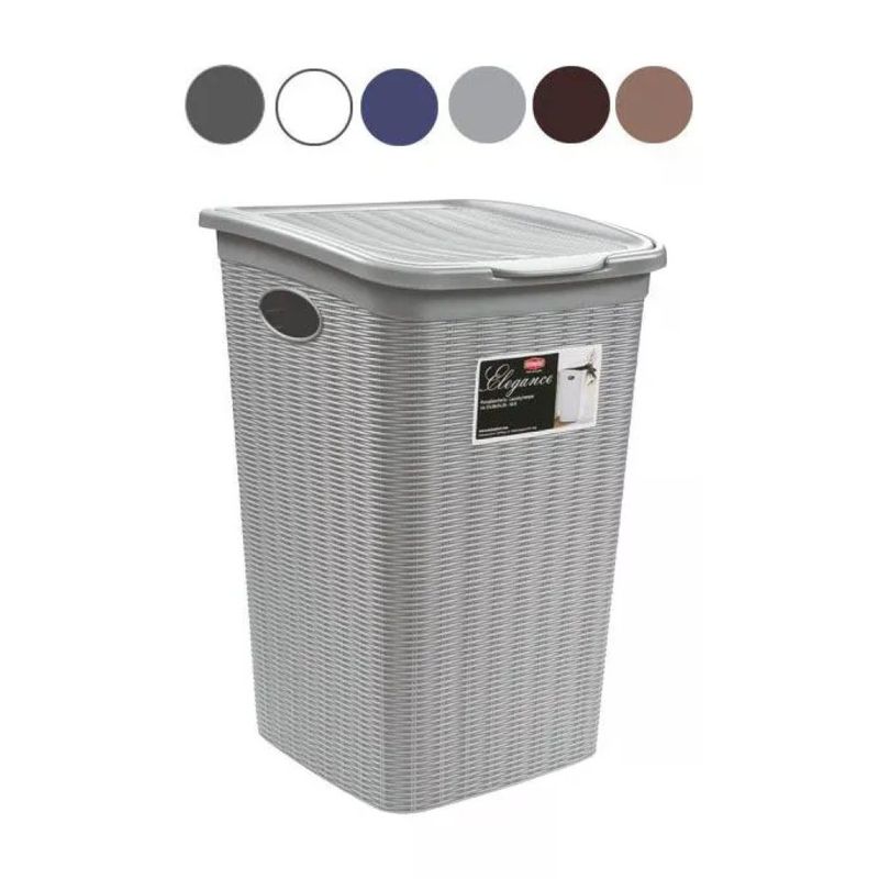 Stefanplast Elegance Cesto Portabiancheria 50 L Grigio