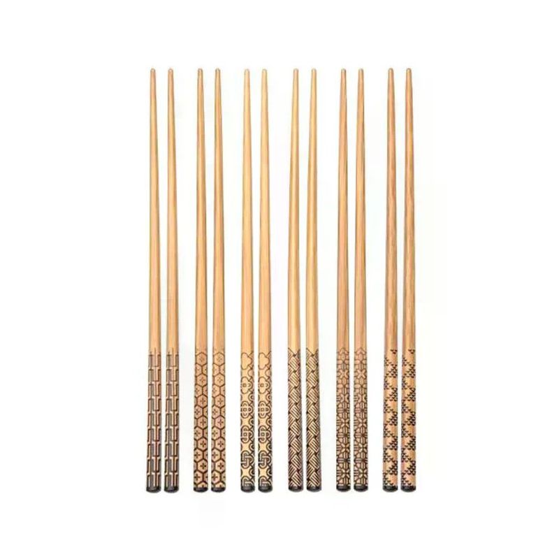 Tescoma Nikko – Set 6 paia di bacchette sushi in bambù, 23 cm, con supporti