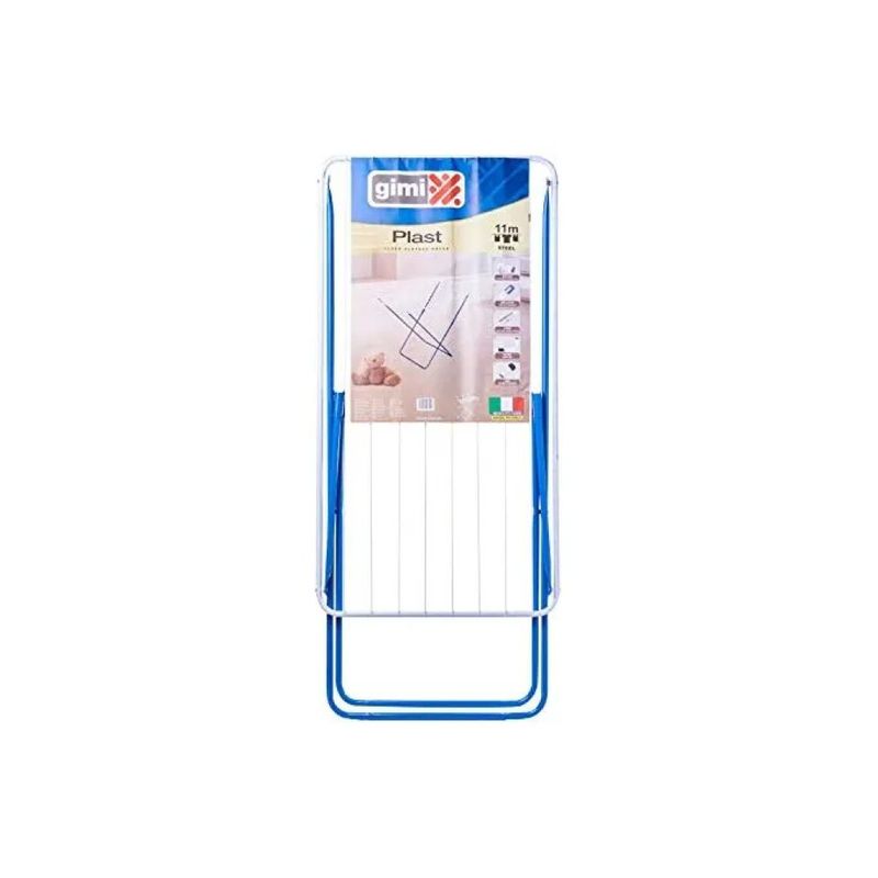 VILEDA Gimi PLAST Stendibiancheria a Cav cavalletto in Acciaio Plastificato, 11 m, Blu e Bianco