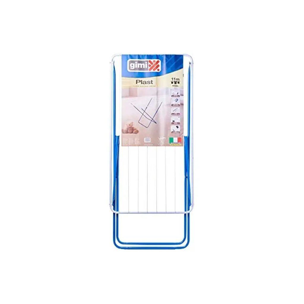 VILEDA Gimi PLAST Stendibiancheria a cavalletto, 11 m, blu e bianco VILEDA Gimi PLAST Stendibiancheria a cavalletto, 11 m, blu e bianco