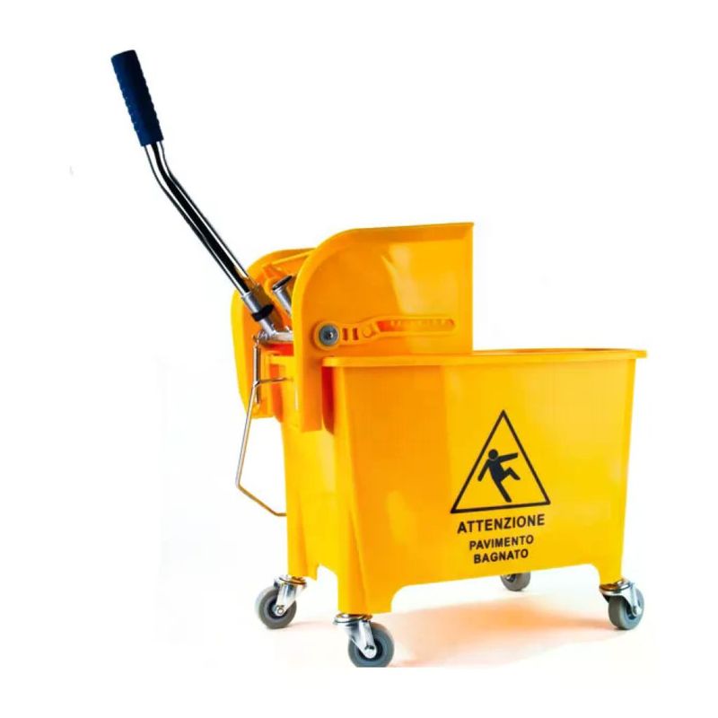 XTRA Clean Warning 06507 – Carrello per Mocio da 20 L con Strizzatore XTRA Clean Warning 06507 – Carrello per Mocio da 20 L con Strizzatore