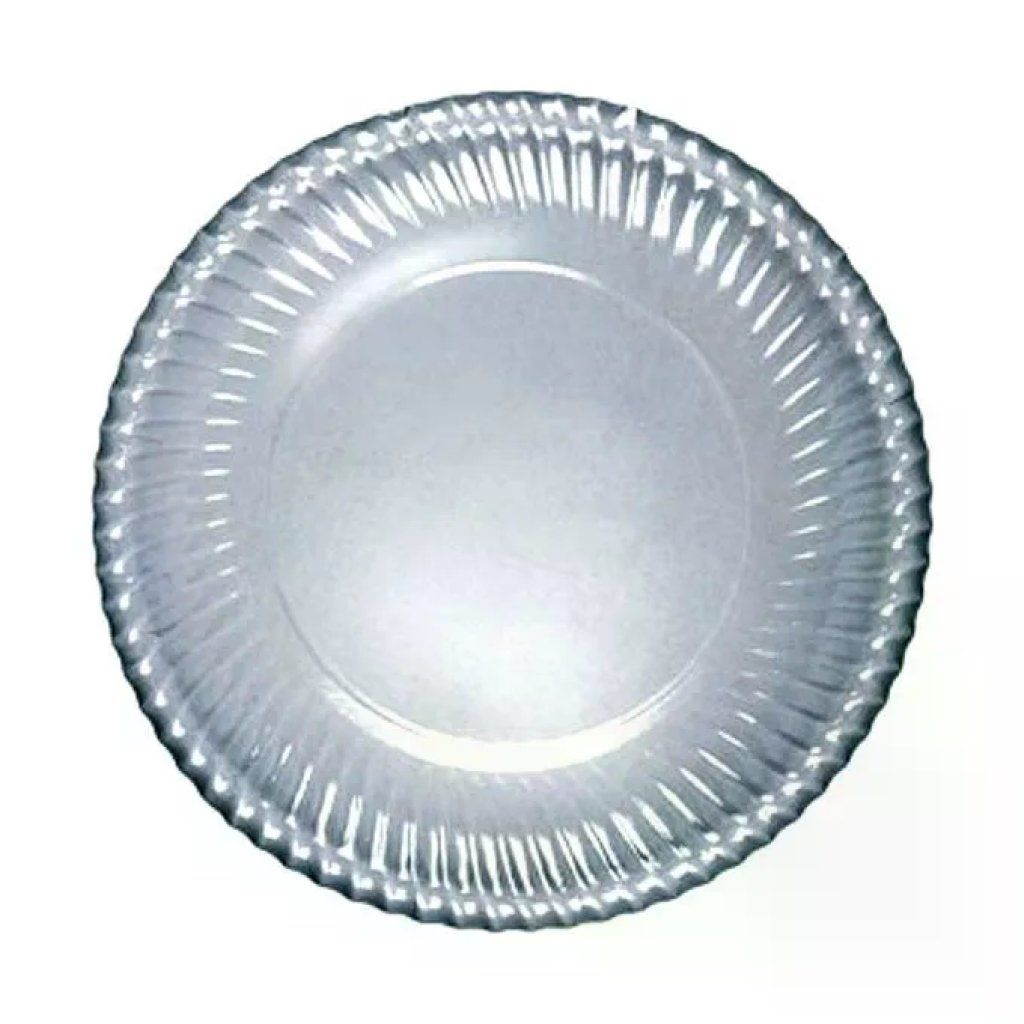 BIBO Piatti da Portata in Carta Argento 30 cm, 6 Pezzi