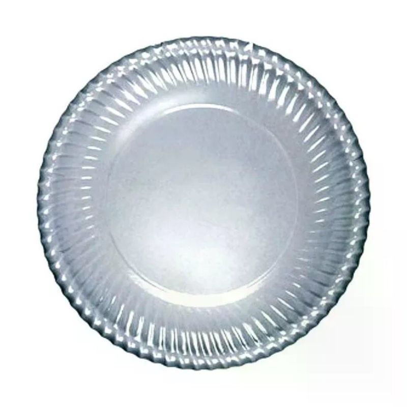 BIBO Piatti da Portata in Carta Argento 30 cm, 6 Pezzi