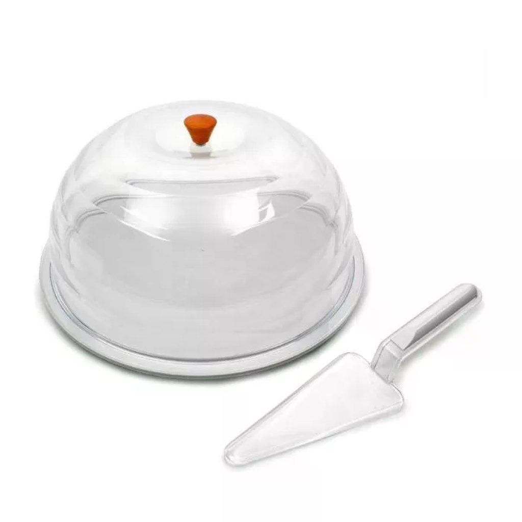 ECOPLAST Eco-Plast Portatorta con Cupola e Pala, 34 cm