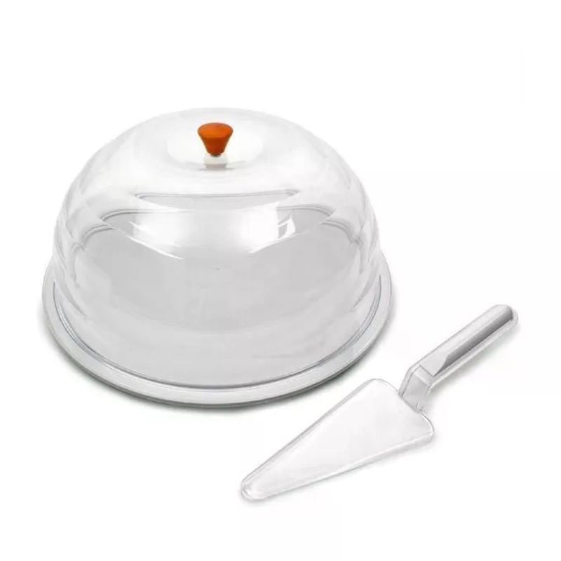 ECOPLAST Eco-Plast Portatorta con Cupola e Pala, 34 cm