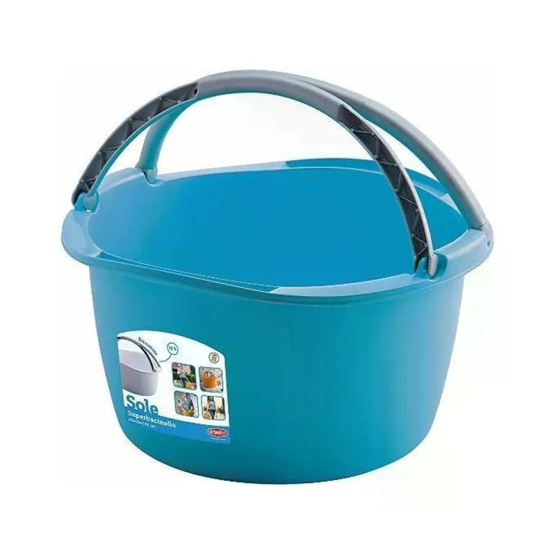 Stefanplast Sole – Bacinella tonda con manici, 16 L, 40 cm