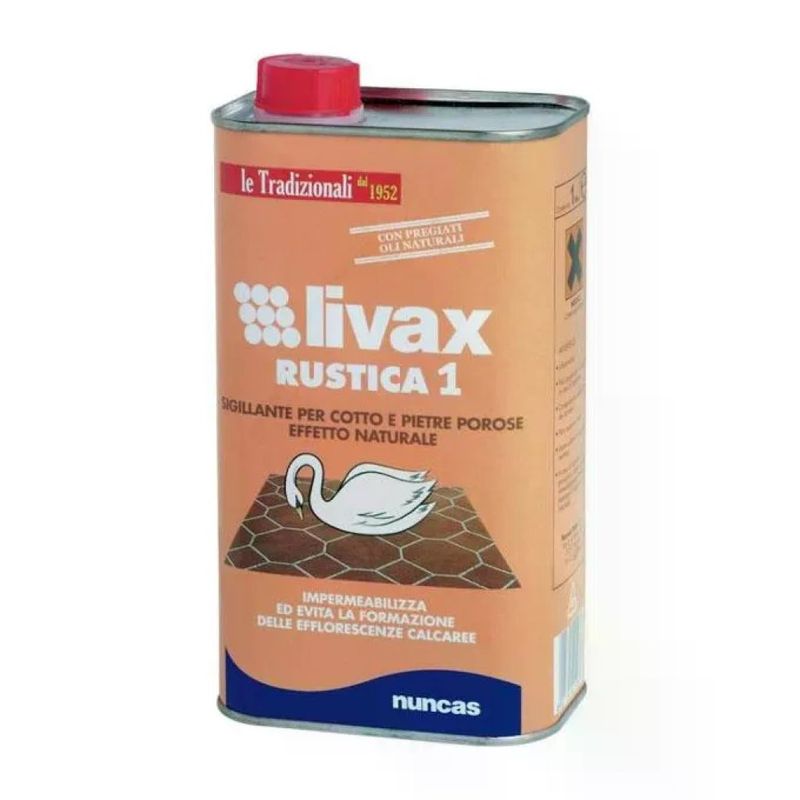Nuncas Livax Rustica 1 – Impermeabilizzante per cotto e mattoni, 1 L