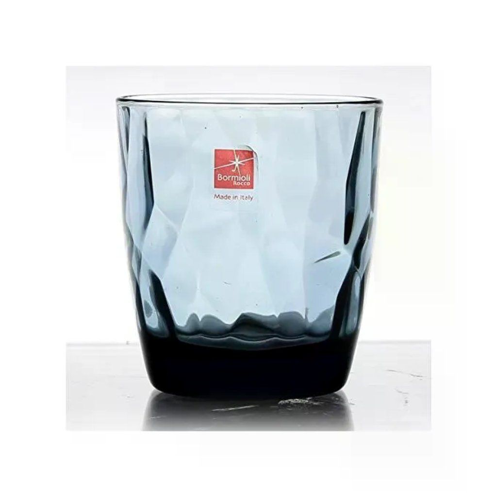 Bormioli Rocco Diamond Set 3 Bicchieri da Acqua Blu, 30 cl