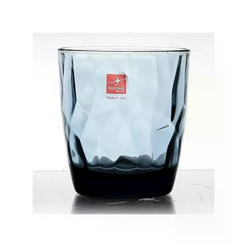 Bormioli Rocco Diamond Set 3 Bicchieri da Acqua Blu, 30 cl