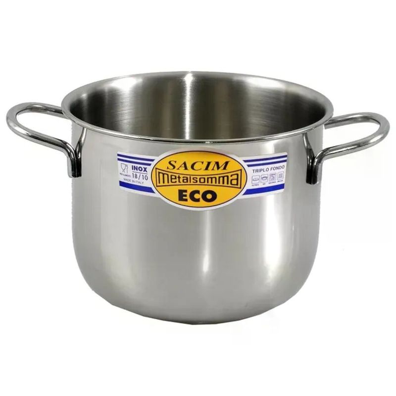 SACIM Metalsomma Eco Cuocipasta 6 L in Acciaio Inox, 22 cm