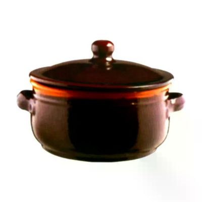 COLI Brunella tegame in terracotta con coperchio, 30 cm, marrone