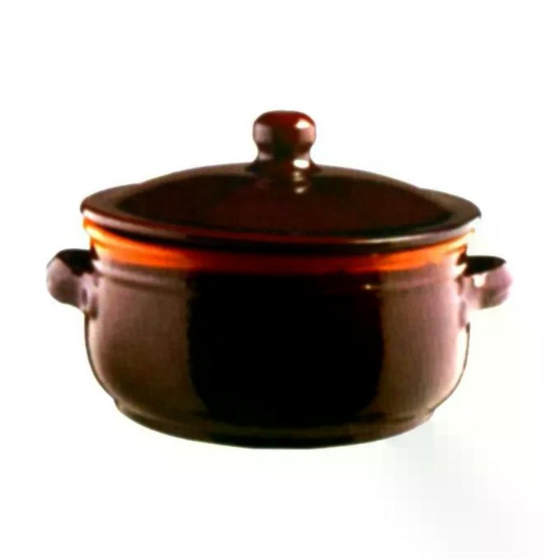 COLI Brunella tegame in terracotta con coperchio, 30 cm, marrone