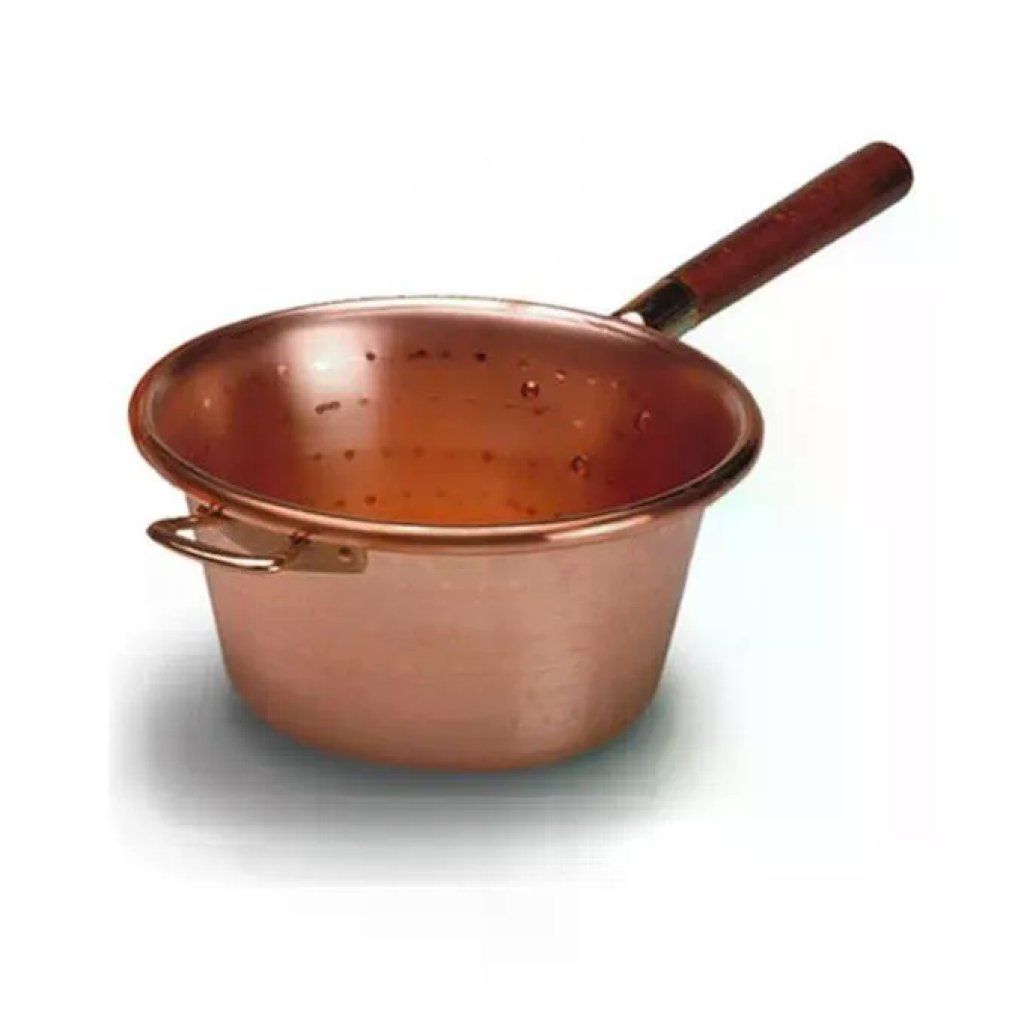 LAR Paiolo in Rame 20 cm con Manico in Legno da 22 cm