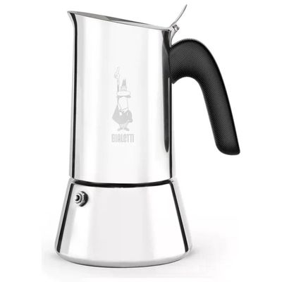 Bialetti Venus 0007255 – Caffettiera in Acciaio Inox 18/10, 6 Tazze, per Induzione