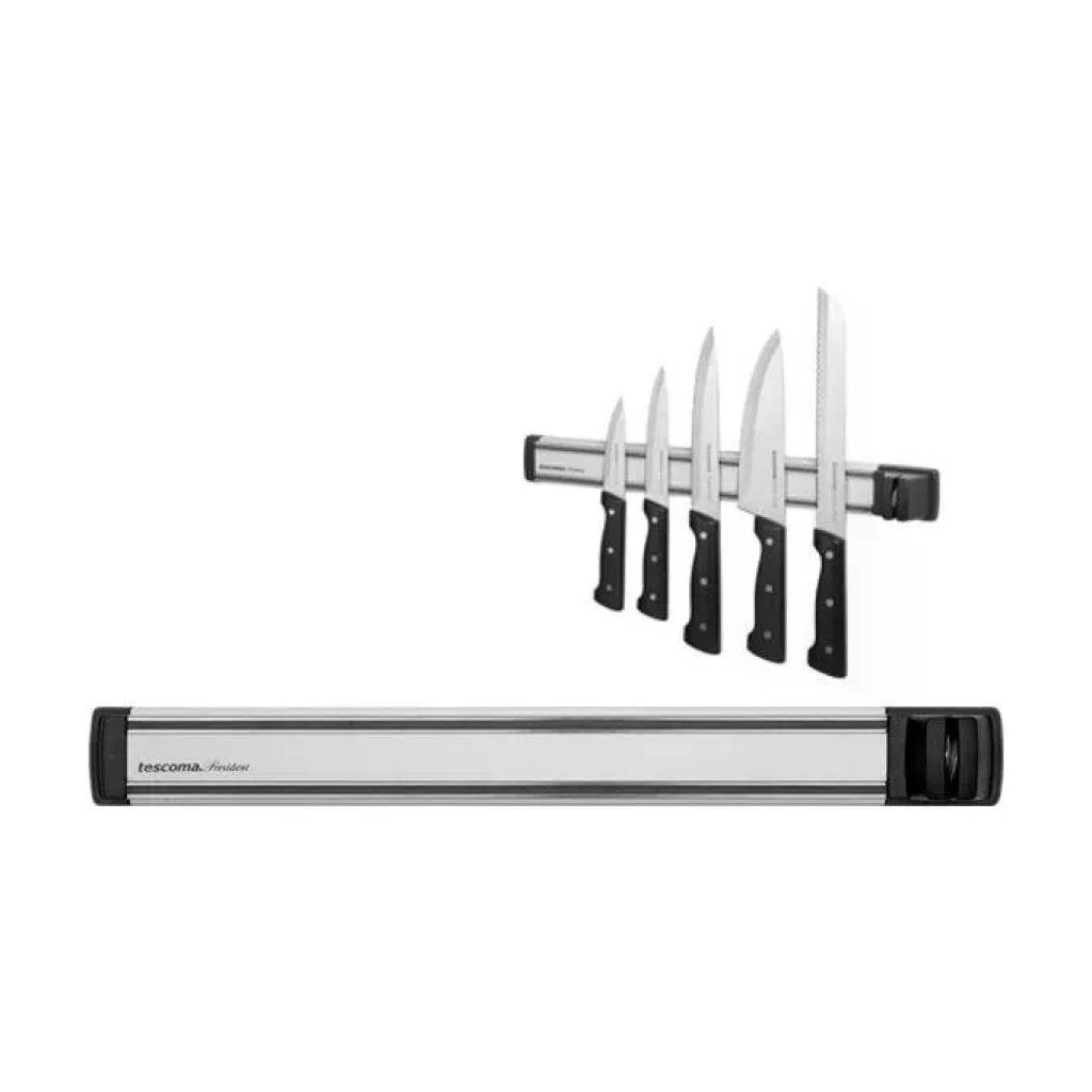 Tescoma President T638699 Barra Magnetica Portacoltelli con Affilatore, 41 cm