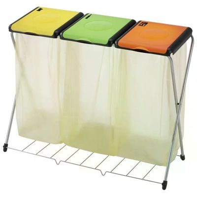 Gimi Nature Plus 3 portarifiuti per raccolta differenziata, 130 L