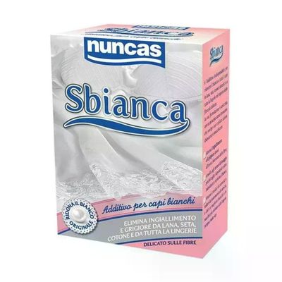 Nuncas Sbianca Additivo in Polvere per Capi Bianchi, 8 Bustine da 20 g