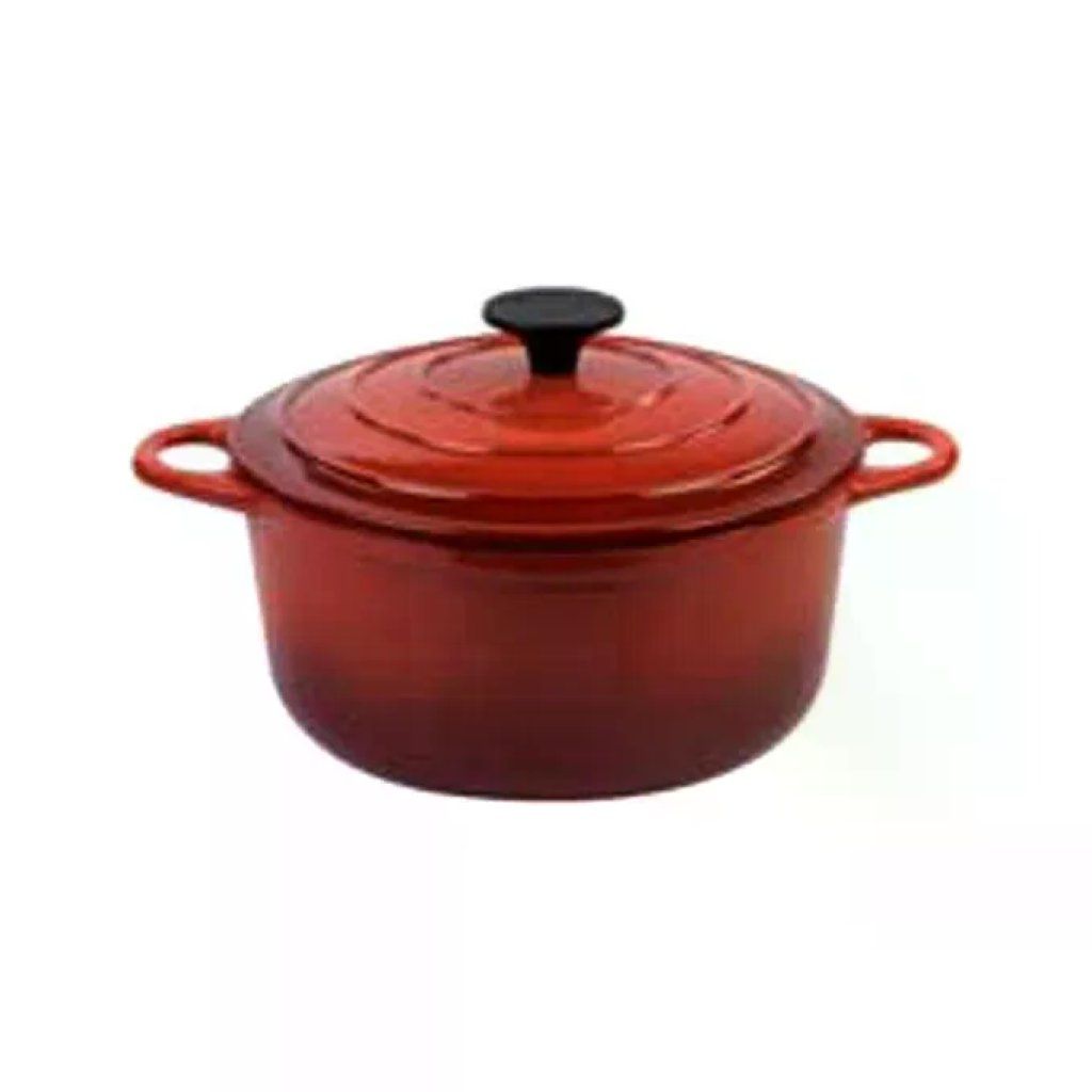 ILSA Normandie Casseruola Tonda in Ghisa Smaltata, 26 cm, Rosso Sfumato ILSA Normandie Casseruola Tonda in Ghisa Smaltata, 26 cm, Rosso Sfumato