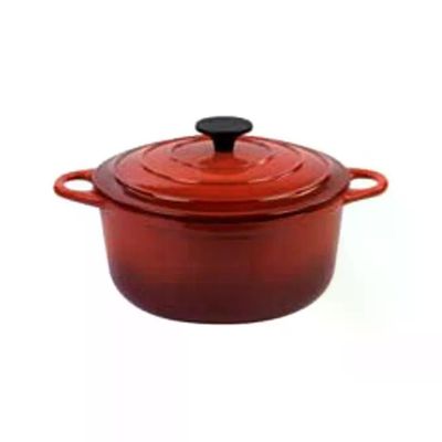 ILSA Normandie Casseruola Tonda in Ghisa Smaltata, 26 cm, Rosso Sfumato ILSA Normandie Casseruola Tonda in Ghisa Smaltata, 26 cm, Rosso Sfumato