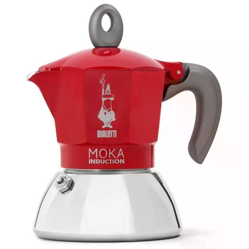 Bialetti Moka Induction Rossa, Caffettiera da 2 Tazze