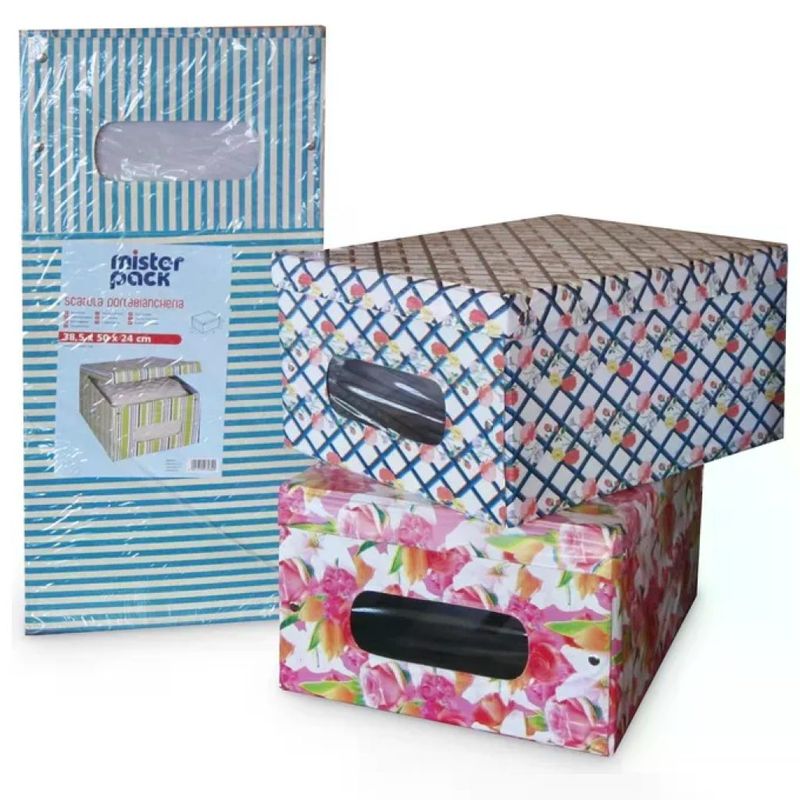 CUKI Scatola portabiancheria in PVC 38,5 x 50 x 24 cm, decori assortiti - CUKI