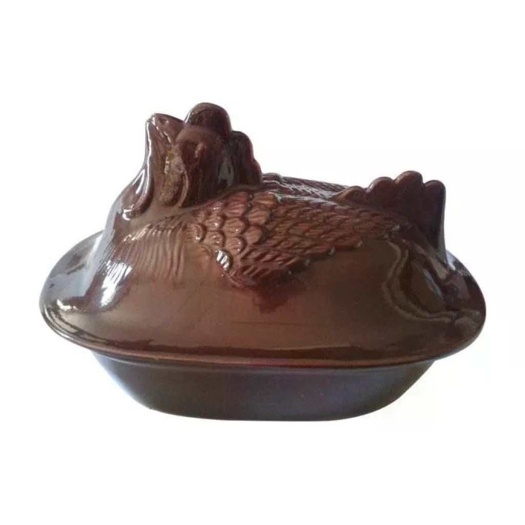 COLI Cuocipollo in terracotta marrone con coperchio – 38 cm COLI Cuocipollo in terracotta marrone con coperchio – 38 cm