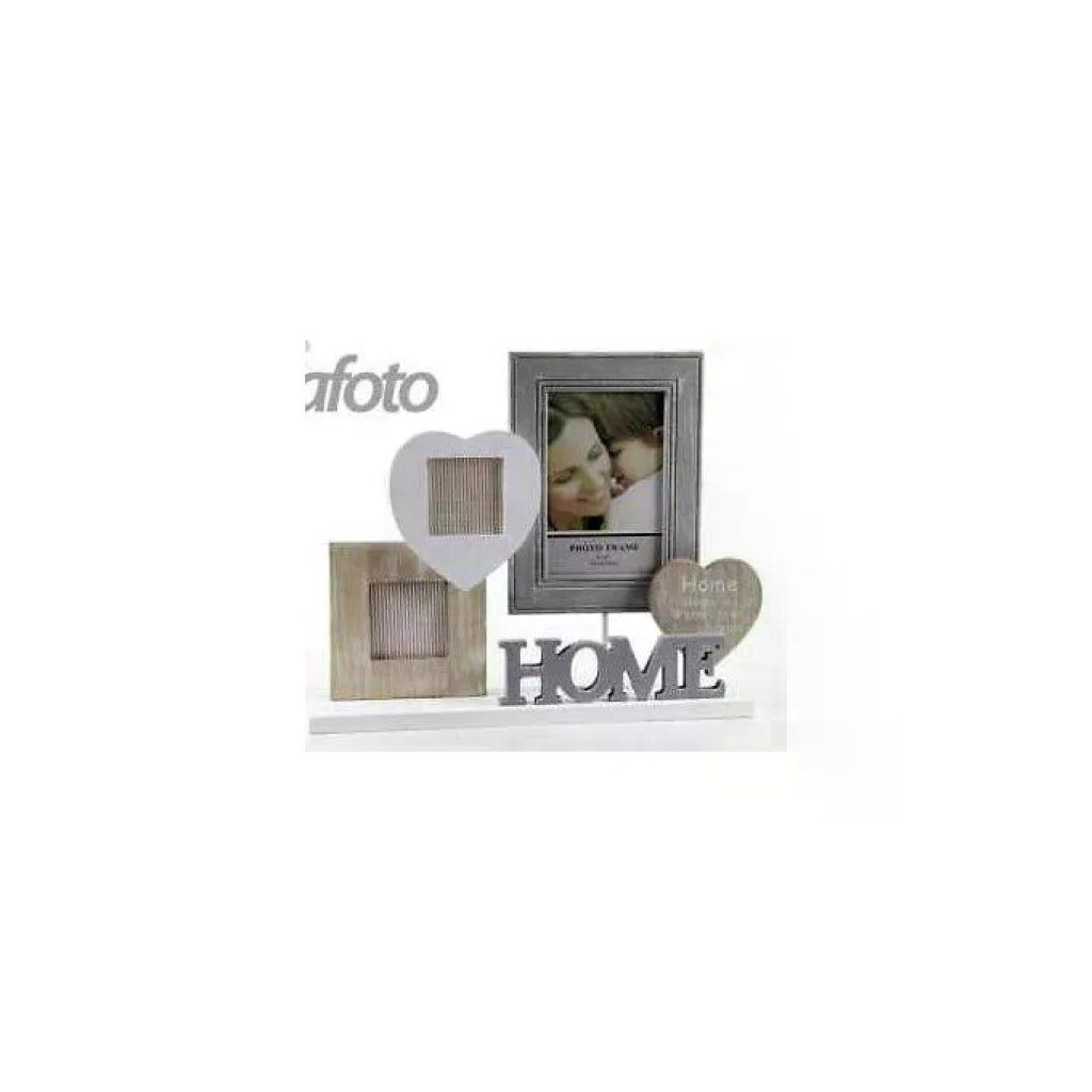 GICOS Portafoto multiplo in legno Home per 3 foto, 36 × 28 cm